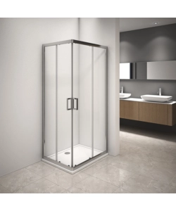 BOX DOCCIA ANGOLARE  CON VETRO TRASPARENTE, 70X90X185 CM